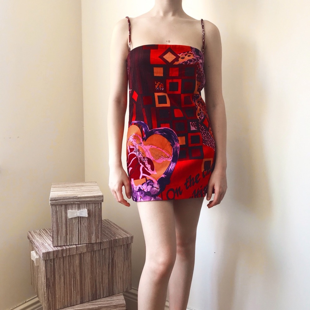 Designer GUERRIERO corduroy retro mini dress